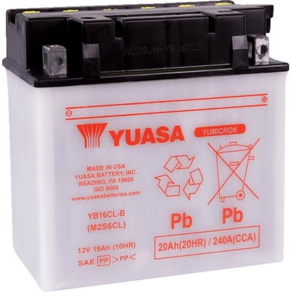 Yuasa YUAM2S6CL YB16CL-B Battery, Black