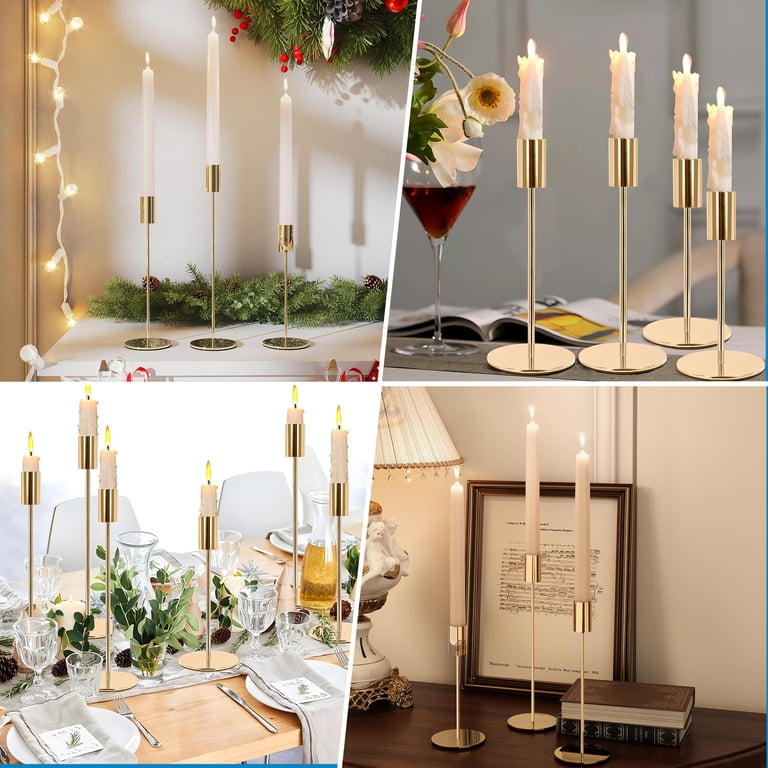 Hidawn Gold Metal Taper Candlestick Holders, 6-Pack photo 7