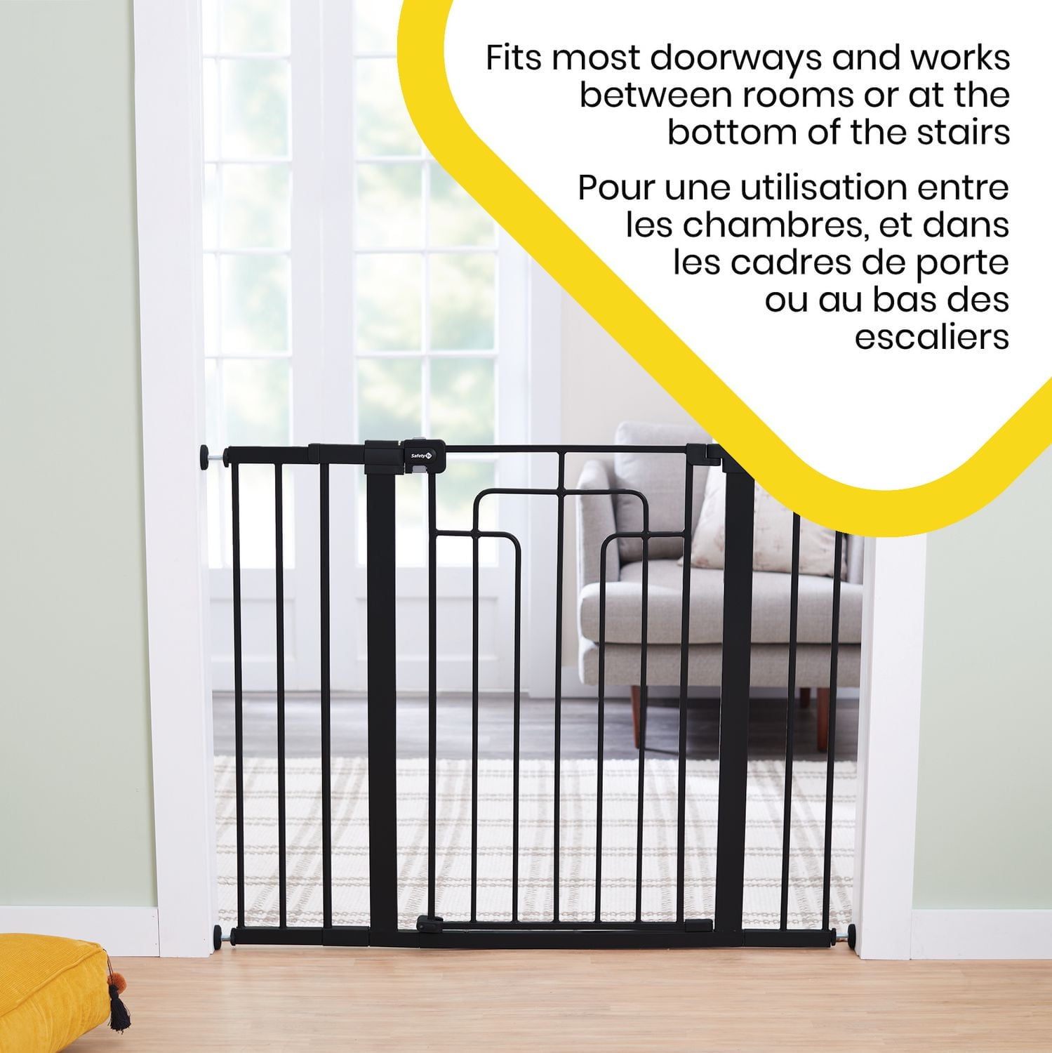 Barrière contemporaine haute et large avec SecureTech de Safety 1st
