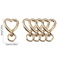 thumbnail image 3 of Zhmrfg Valentine's Day Decor Heart Shaped Keychain 5-Pack, Romantic Alloy Design Multi-Functional Bag Buckle Decor for Lovers Bags Keys Holiday Gifts Valentines Day Romantic Ambiance Party Favors, 3 of 6