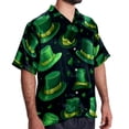 thumbnail image 2 of Saint Patrick's Day Men's Short Sleeve Hawaiian Shirt Button Down Poplin Beach Casual Printed Unisex Summer Tops, 2 of 6