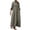 Army Green, variant on Women's Fashionable V-Neck Cotton Linen Loose Long-Sleeved Shirt Dress Casual Boho Style with Button Front for Easy Layering Perfect for Summer and Transitional Seasons,Beige 2XL