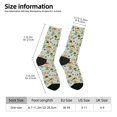 thumbnail image 2 of Fotbe Mushroom House Insect Frog Pattern Long Socks for Men & Women – Breathable & Stretchy Compression Socks, Ideal for Running, Travel, and Everyday Wear Size 5-11, 2 of 6