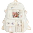 thumbnail image 1 of Mochila Kawaii, Mochila con Accesorios de Oso Lindo de Gran Capacidad para la Escuela Mochila con múltiples Bolsillos para niñas Adolescentes Mochilas Kawaii Lindas(Beige), 1 of 5