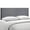 Gray, variant on Modern Contemporary Queen Size Nailhead Upholstered Headboard, Grey Fabric