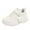 White, variant on HQiJIAN Fashion All Seasons Children Sports Shoes Girls Flat Sole Thick Sole Non Slip Light Lace Up Hook Loop Solid Color Comfortable Casual,Breathable Sneakers Sizes 10 Little Kid