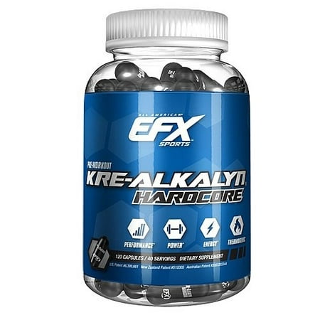 All American EFX Kre-Alkalyn Hard Core pré-entraînement, 120 Ct