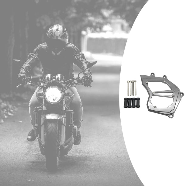 Kit de protección de cadena de cubierta de piñón delantero de motocicleta apto para 2011 2013 2014 2015 2017 accesorios Premium - gris-plata