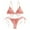 Pink, variant on Utoimkio Womens Bikini Set Women Push Up High Cut Lace Up Smocked String Bikini Set Two Piece Swimsuit