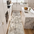 thumbnail image 3 of UERMEI 3x8 Washable Runner Rugs for Hallway, Modern Abstract Non Slip Indoor Rug for Entryway Doormats Bedroom Kitchen, Vacuum-Friendly Home Decor Carpet, Dark Brown, 3 of 5