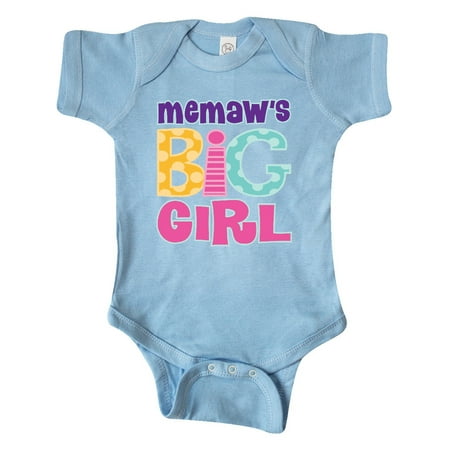

Inktastic Memaw Big Girl Gift Baby Girl Bodysuit