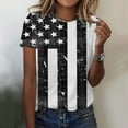thumbnail image 2 of IROINNID 4th of July T-Shirt For Women Fashion Summer Loose Casual Blouse Round Neck Women Tops USA 4th Of July, 2 of 5