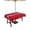 Red, variant on White Birthday Table Cloth Rectangle Outdoor Tablecloth, Colorful Confetti Ribbons Polka Dots Classroom Waterproof Table Cover with Umbrella Hole and Zipper for Party/Dining/Patio/Wedding 52x70 Inch