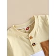 thumbnail image 5 of Bagilaanoe 2pcs Toddler Baby Boy Short Pants Set Patchwork Short Sleeve T-Shirt Tops + Shorts 6M 12M 18M 24M 3T Kids Casual Summer Outfits, 5 of 9