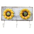 thumbnail image 2 of Gancho de Pared con Girasol, Colgador de Llaves Decorativo, de Metal y Madera, Organizador Multifuncional, Ideal para La Entrada o El Baño, Regalo Ideal para Los Amantes de Los Girasoles, 26, 2 of 2