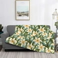 thumbnail image 2 of Yiaed Lilies Flowers Print Blanket Throw Blanket Soft Cozy Flannel Blanket for Home Bed Sofa Couch Chair-60"x50", 2 of 6