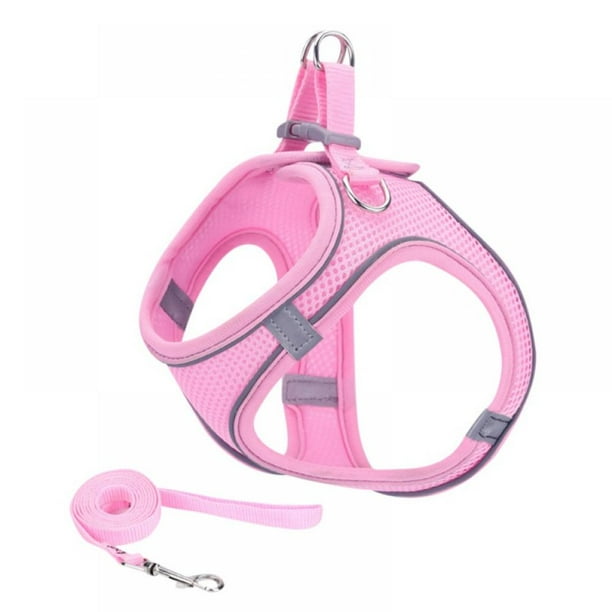 Cat Puppy Harness And Leash Set All Weather Mesh Reflective