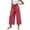 Wine, variant on Ohufall Womens Solid Color Pants Elastic Waist Drawstring Pant Fashion Wide Leg Breathable Comfort Casual Pants