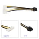 thumbnail image 2 of Likrtyny 18 Cm 8 (6 + 2) Pines A Doble 4 Pines Gráficos Tarjeta Video Cable Adaptador Cable Alimentación, 2 of 3
