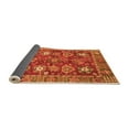 thumbnail image 2 of Ahgly Company Indoor Round Oriental Orange Traditional Area Rugs, 6' Round, 2 of 4