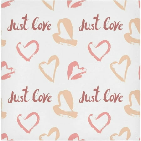 

Hyjoy 20 In Valentine s Day Love Heart Cloth Napkins Set of 6 Reusable Washable Polyester Dinner Table Napkins for Family Kitchen Dining Party Decor