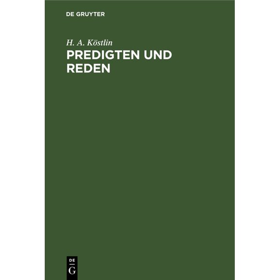 Predigten Und Reden, (Hardcover)