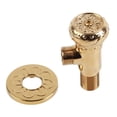 thumbnail image 1 of Angle Stop Valve Gold Antique Full Copper Carving Thicken Cold Hot Faucet Water Stop Valve for Bathroom Kitchen, 1 of 7