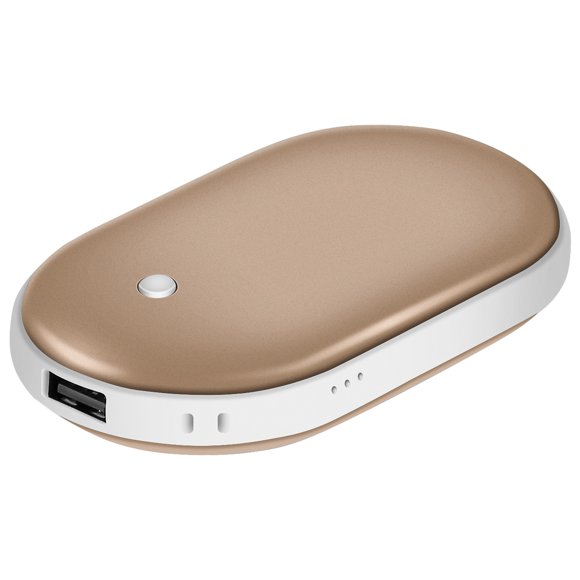 GPCT Portable Hand Warmer 5000mAh Power Bank Rechargeable Pocket Warmer Double-Sided Heating Handwarmer