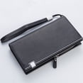 thumbnail image 2 of Minnieouse Cartera de cuero portátil con cierre de cremallera, monedero de almacenamiento para cambio, tarjetero de crédito y débito, bolsa Carteras Negro, 2 of 6