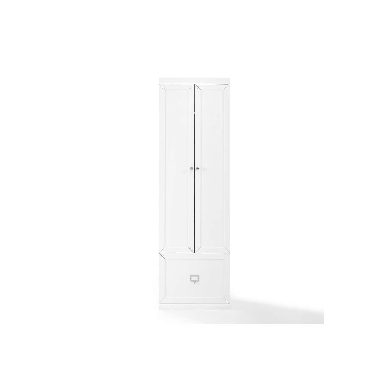 Maykoosh Antique Accents Harper Convertible Pantry Closet - White, 12.5"D x 22"W x 74"H, Pantry Cabinet with Removable Shelves, Engineered Wood, Freestanding Storage Pantry for Kitchens