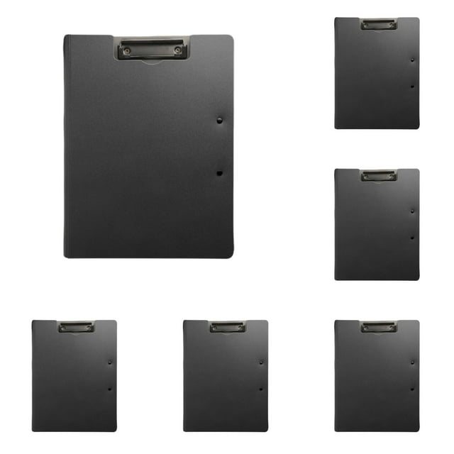 6Pack A4 Foldable Clipboard with Spring Action Clamp, Punchless Design for Office, School, or Commercial Use, Strong Clips for File Folders, Bulk Pack for Letter or A4 Size Documents