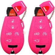 2x New Key Fob Remote Fobik 5 buttons Silicone Cover Fit/For Jeep Commander Grand Cherokee
