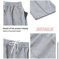 thumbnail image 5 of Black Gray White Casual Pants Men Sports Pants Men Sweatpants Streetwear Loose Straight Wide Leg Pants Mens Joggers Trousers, 5 of 5
