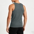 thumbnail image 5 of Yteetum Men's Ribbed Tank Tops Crewneck High Stretch Moisture Wicking Sleeveless Muscle Shirt Summer Solid Round Neck Loose Gym Workout Bodybuilding Athletic T Shirts, 5 of 8