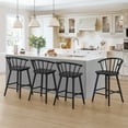 thumbnail image 6 of Dycanpo 24'' Wooden Bar Stools Set of 4,Counter Height Bar Stools with Backrest for Kitchen Island,Black, 6 of 7