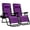 Amethyst Purple, variant on YYEAN Set of 2 Adjustable Steel Mesh Zero Gravity Lounge Chair Recliners w/Pillows and Cup Holder Trays-White