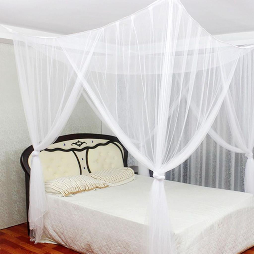 Canopy Bed Corner Net for , White, 210x190x24cm