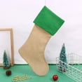 thumbnail image 5 of Christmas Stockings, Linen Burlap Christmas Stockings 17.71 Inch Large Plush Stockings, Xmas Gift Holders Holiday Decorations, 5 of 7
