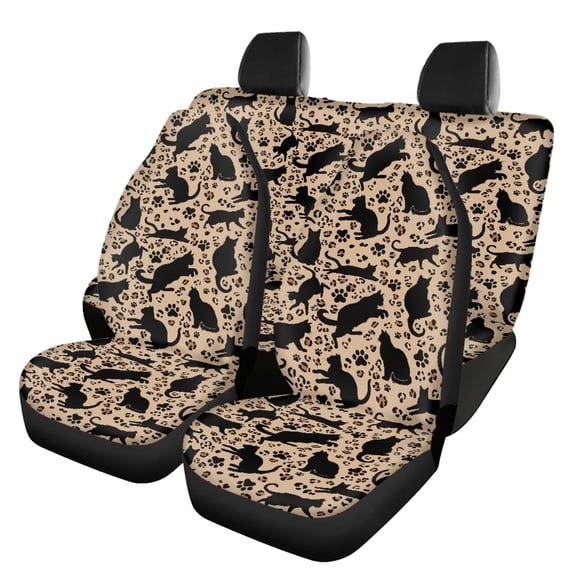 FUIALDOLG Car Seat Covers Full Set Car Front & Rear Seat Covers Easy to Install 3 Pack Seat Protectors Fit for Truck Trucks