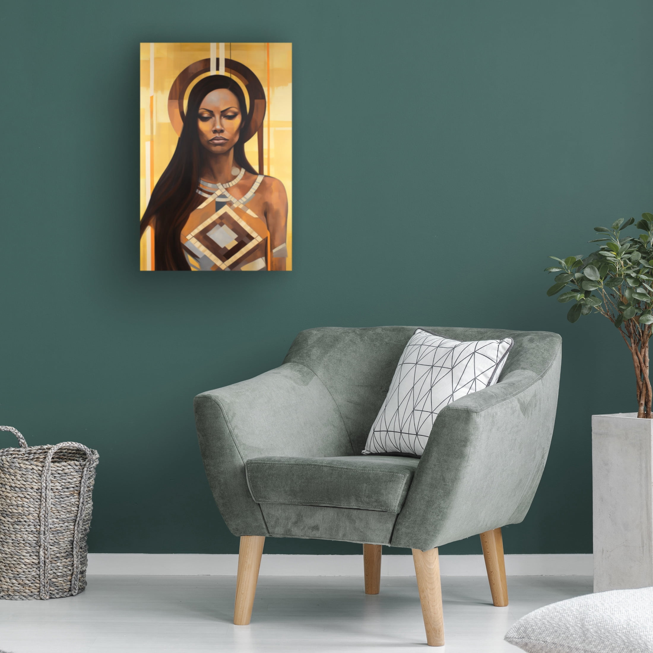 Canvas Wall Art - Ray Heere 'Colorful Model 16' Wall Art for Living Room, Bedroom, or Office Décor by Trademark Fine Art - 22 x 32 Inches