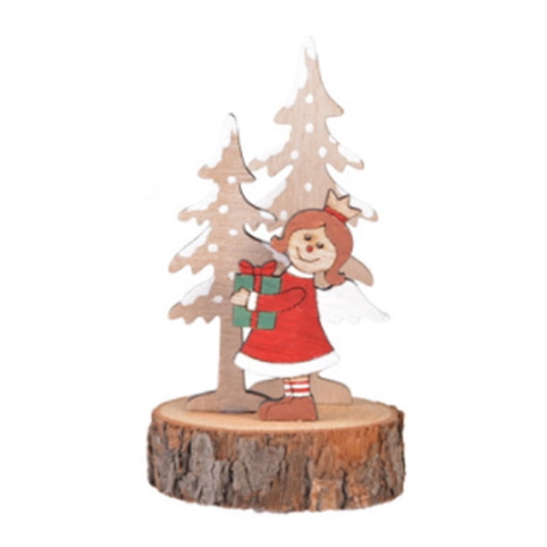 Bewildely Accesorios de adorno de Navidad para el hogar exquisito diseño de escena DIY adorno de vacaciones decoración de escritorio de Prop Kits de decoración para fiestas Ángel Bewildely HA069352-04