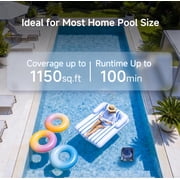 WYBOT B1 Robotic Pool Cleaner, Floor and Wall Cleaning, 120min Runtime Cordless Pool Robot for Inground & Above Ground Pools, Smart Navigation, Self-Parking, Dual Side Brushes, Black Green