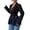 Black, variant on Women Lace Blazer Jacket Slim Fit Office Coat S-XXL Elegant Workwear