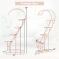 thumbnail image 3 of Costway 5 Tier Metal Plant Stand Heart-shaped Shelf with Hanging Hook for Multiple Plants Pink & Blue, 3 of 9