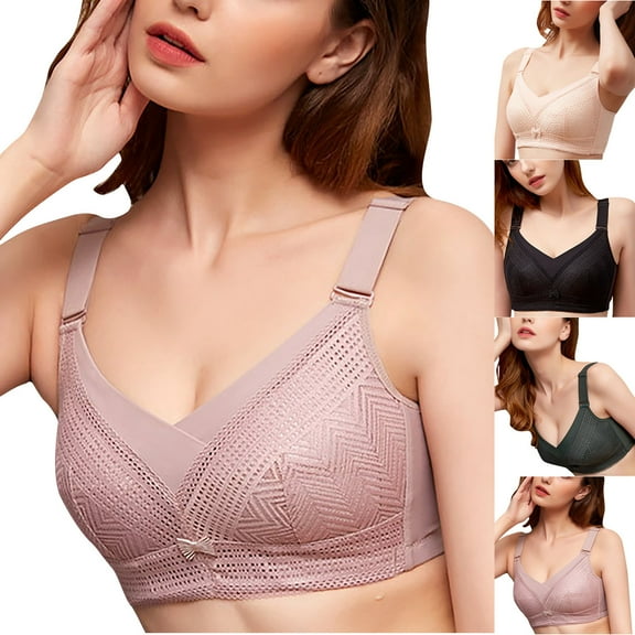 Darzheoy Bras for Women No Underwire Women's Bra Underwear Removable Shoulder Strap Daily Comfort Bra Underwear Sexy Bras for Women 38/85BCD