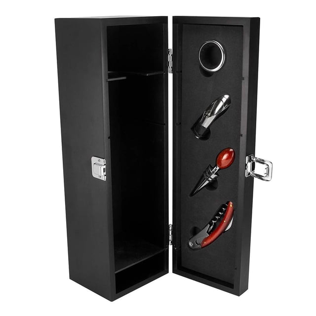 Set para vinos Cabernet/Estuche de curpiel con espacio para una botella. Con artefactos