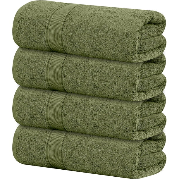 Tens Towels Green 4 Piece XL Extra Large Bath Towels Set 30 x 60 inches