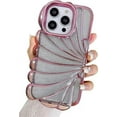 thumbnail image 2 of Compatible with iPhone 13 Pro Max Case,Cute 3D Shell Clear Rose Gold Chrome Pattern Soft Glitter Shiny Bling Shockproof Women Girls Cover Case for iPhone 13 Pro Max, 2 of 5