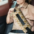 thumbnail image 2 of Rustic Vintage Sunflower Seatbelt Pillow - Plush Mastectomy Car Cushion - Retro Floral Design for Post Surgery Comfort - Pressure Relief for Women, 2 of 7