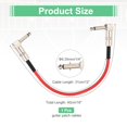 thumbnail image 2 of Uxcell 1 Pcs Guitar Patch Cables 16 Inch Pedal Board Cord 1/4 Inch Metal Double Elbow TS Right Angle Guitar Patch Effect Cable Cord for Instrument Effect Pedal Mixing Console, Red, 2 of 6